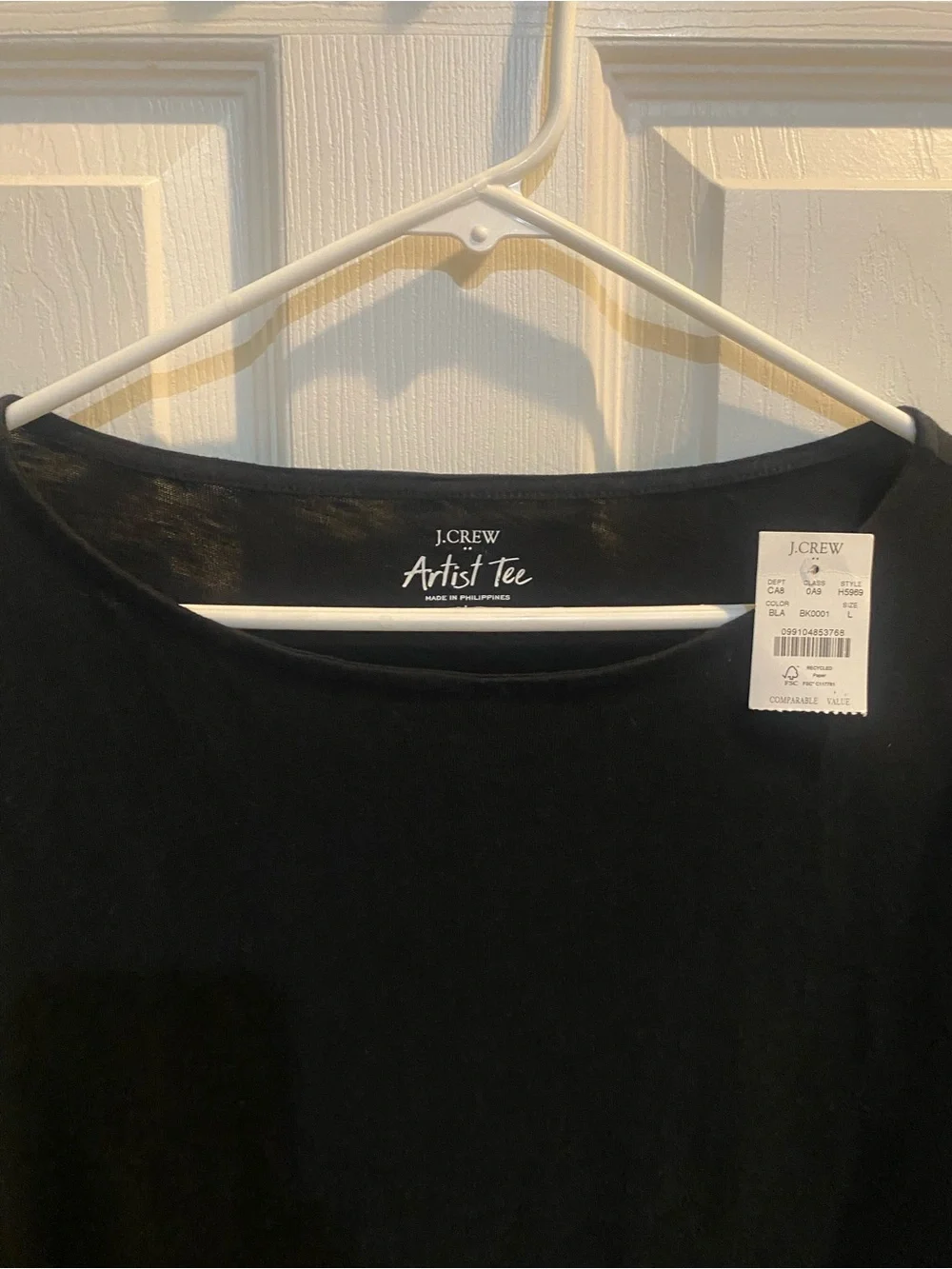 J. Crew Black Long-Sleeve Artist Tee
